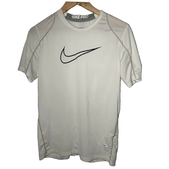 Nike Other - Nike Pro Dri-Fit Men's White Fitted Shirt Size XL